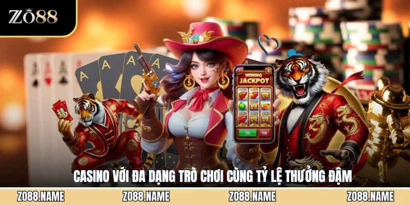 Casino với đa dạng trò chơi cùng tỷ lệ thưởng đậm