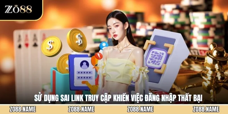 Sử dụng sai link truy cập khiến việc đăng nhập thất bại