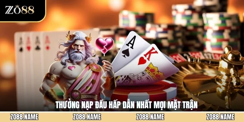 Thưởng nạp đầu hấp dẫn nhất mọi mặt trận