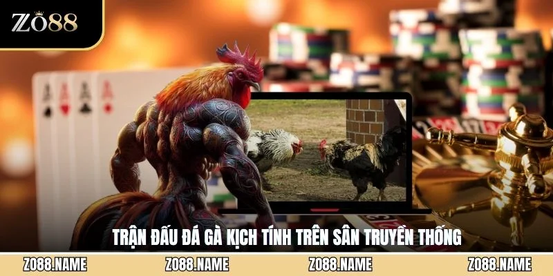 Trận đấu đá gà kịch tính trên sân truyền thống