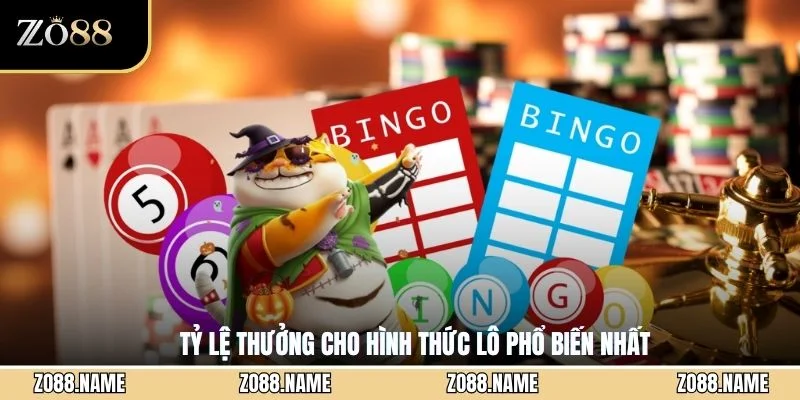 Tỷ lệ thưởng cho hình thức lô phổ biến nhất